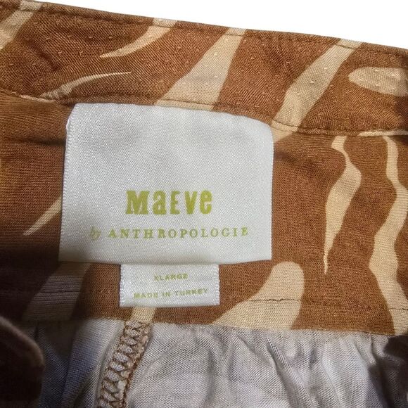 Anthropologie Tiger Stripe Blouse in Orange and Cream Size Xl - Picture 7 of 9